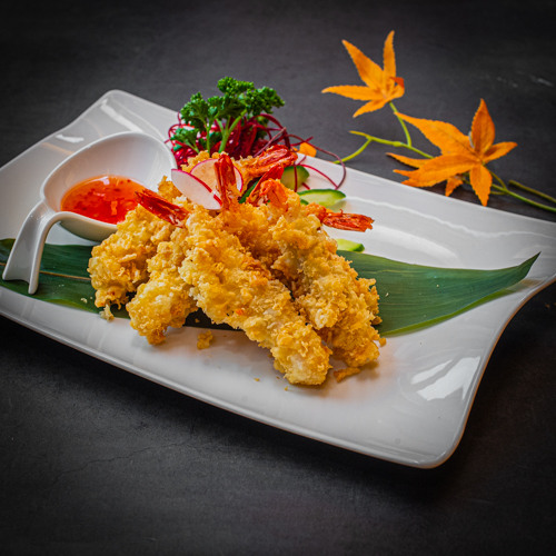 Tempura aux scampis